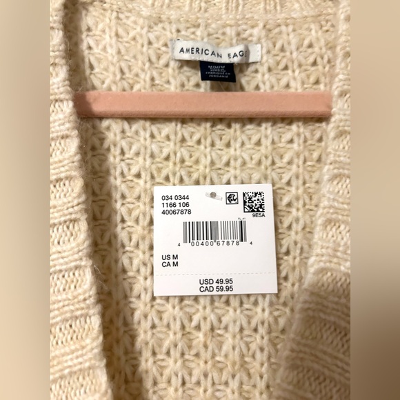 NEW American Eagle: Whoa so Cozy Waffle V-neck sweater - Picture 2 of 3